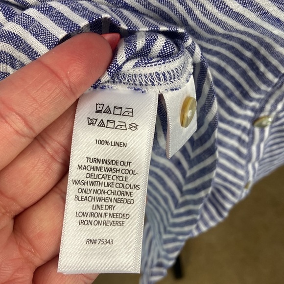 Isaac Mizrahi for Target 100% Linen Oversized Striped Nautical Dress - Picture 9 of 10